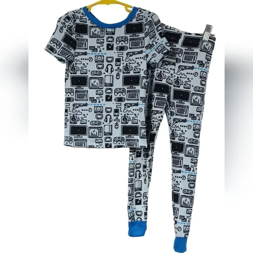 Little Rebels Boys 5 Pajama Set Super Soft Gamer PJs 2pc Set Video Game Motif